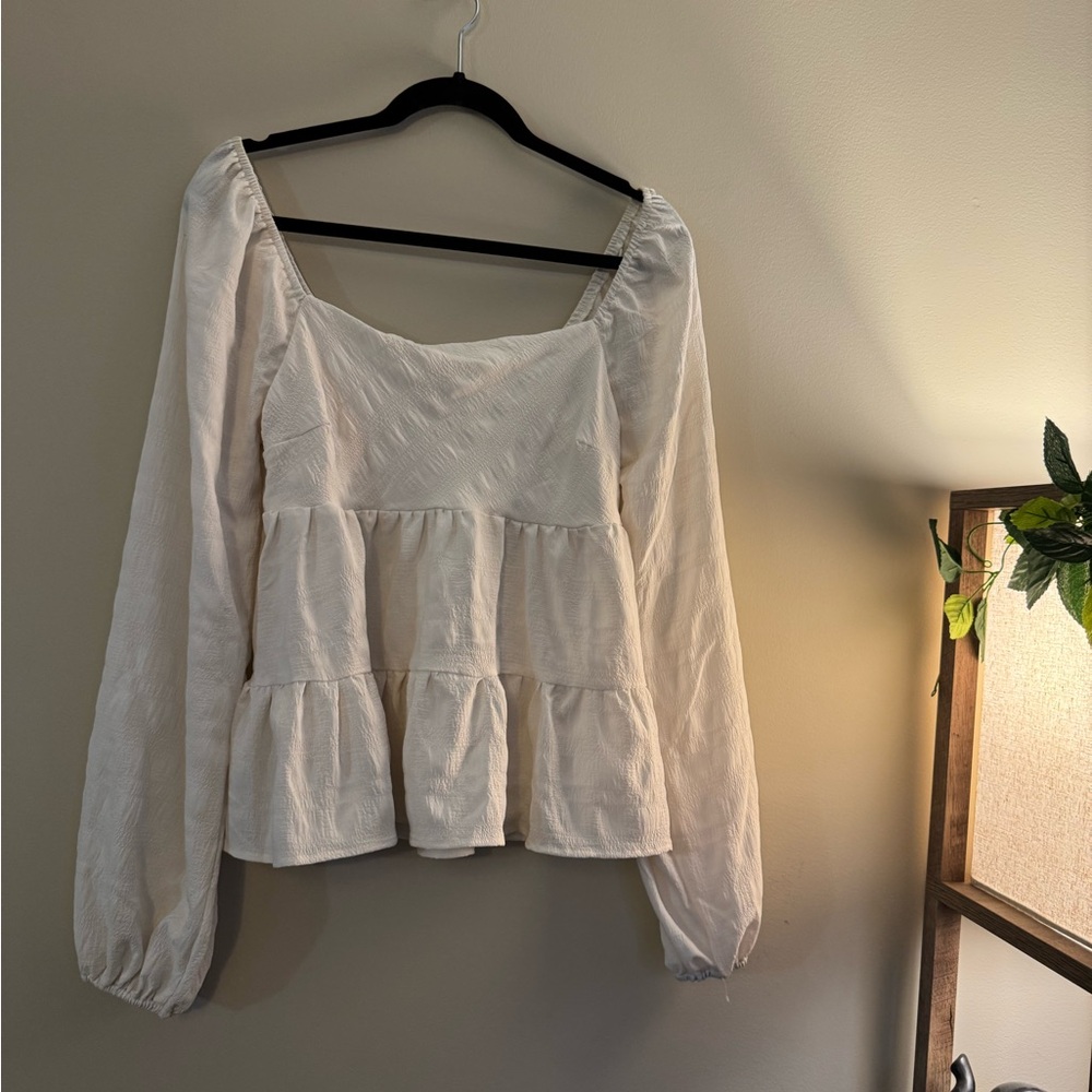 Elegant Cream Women's Top